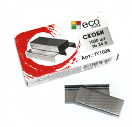 Скоби для степлера ECO EAGLE (TY1008), №24/6, 1000шт.